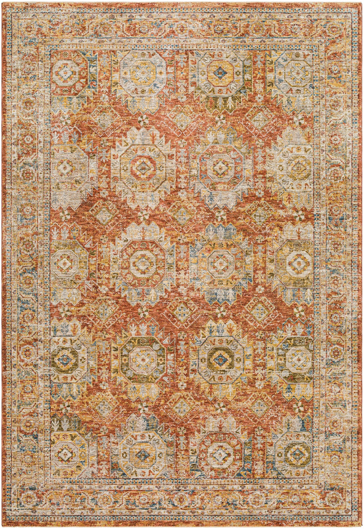 Crescentia Rust Area Rug - Clearance