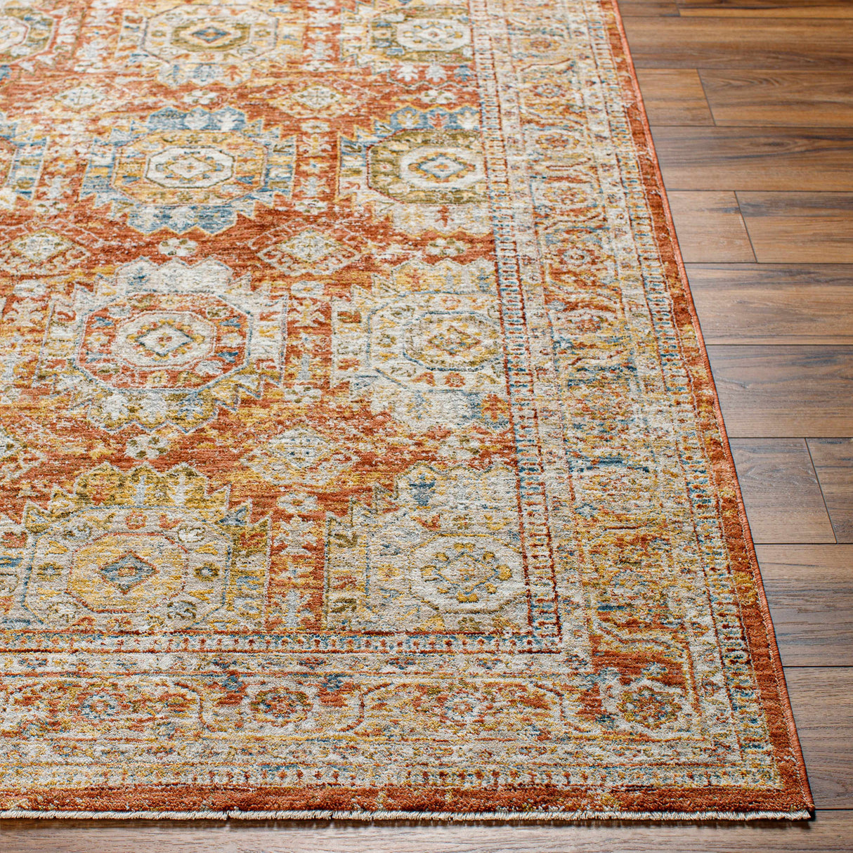 Crescentia Rust Area Rug - Clearance