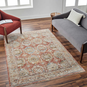 Crescentia Rust Area Rug - Clearance