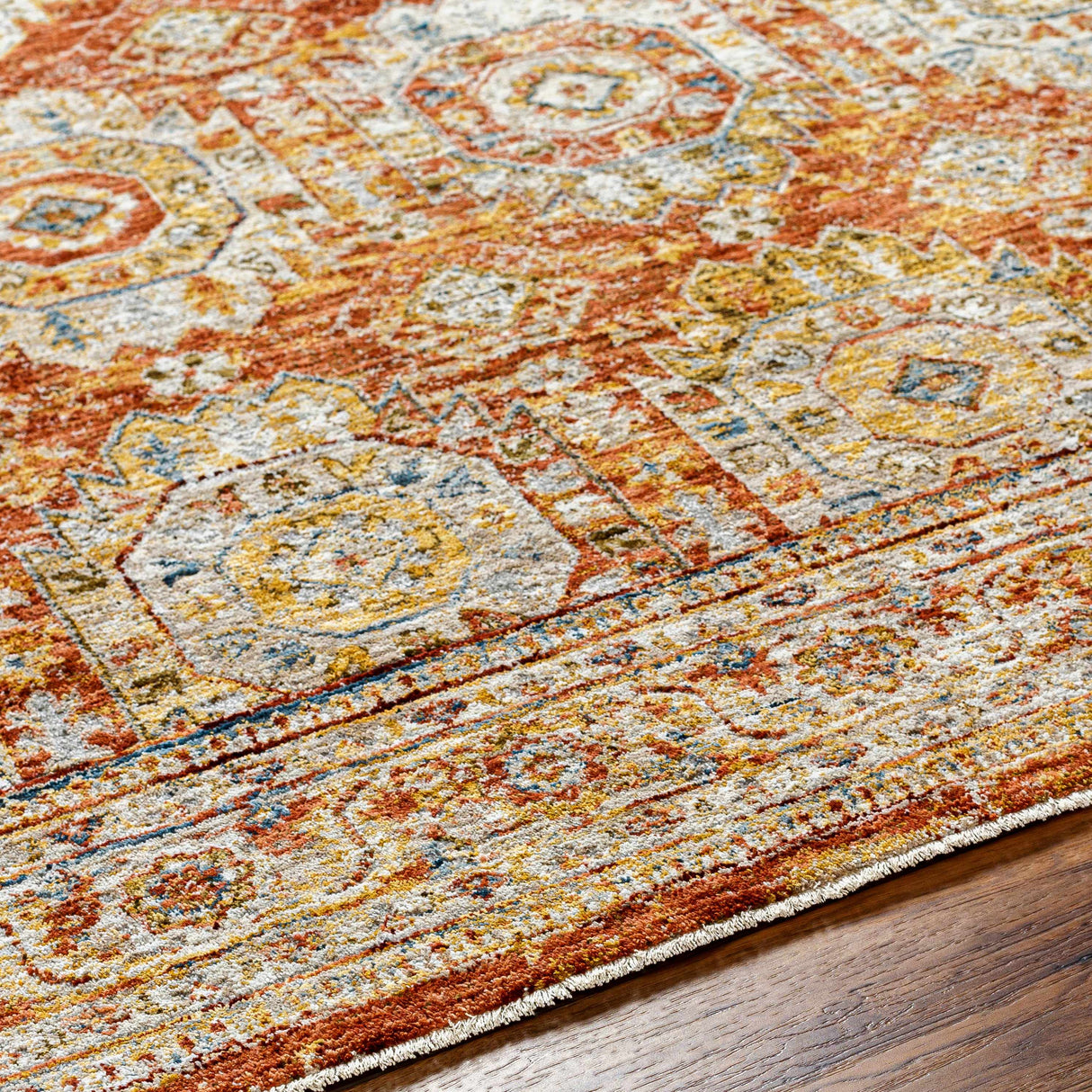 Crescentia Rust Area Rug - Clearance