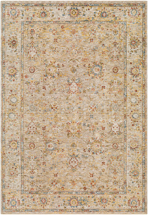 Duong Beige Textured Rug with Fringes