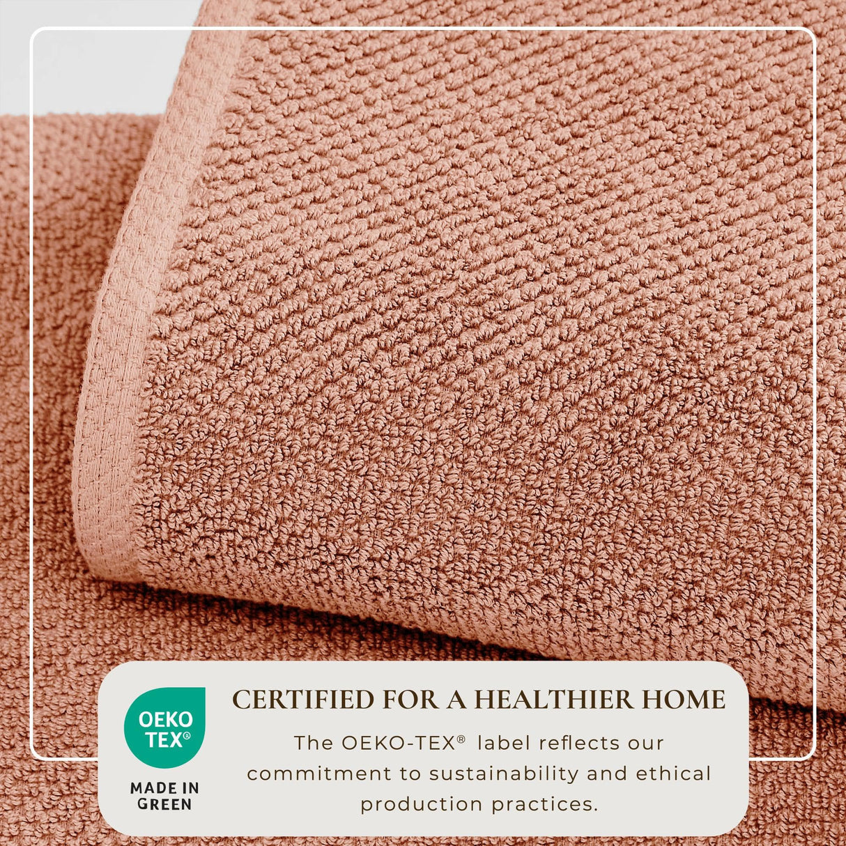 Cotton textured bath towel set - acacia collection