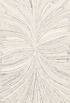 Snow Bloom Beige Hand Tufted 5x7 Wool Area Rug