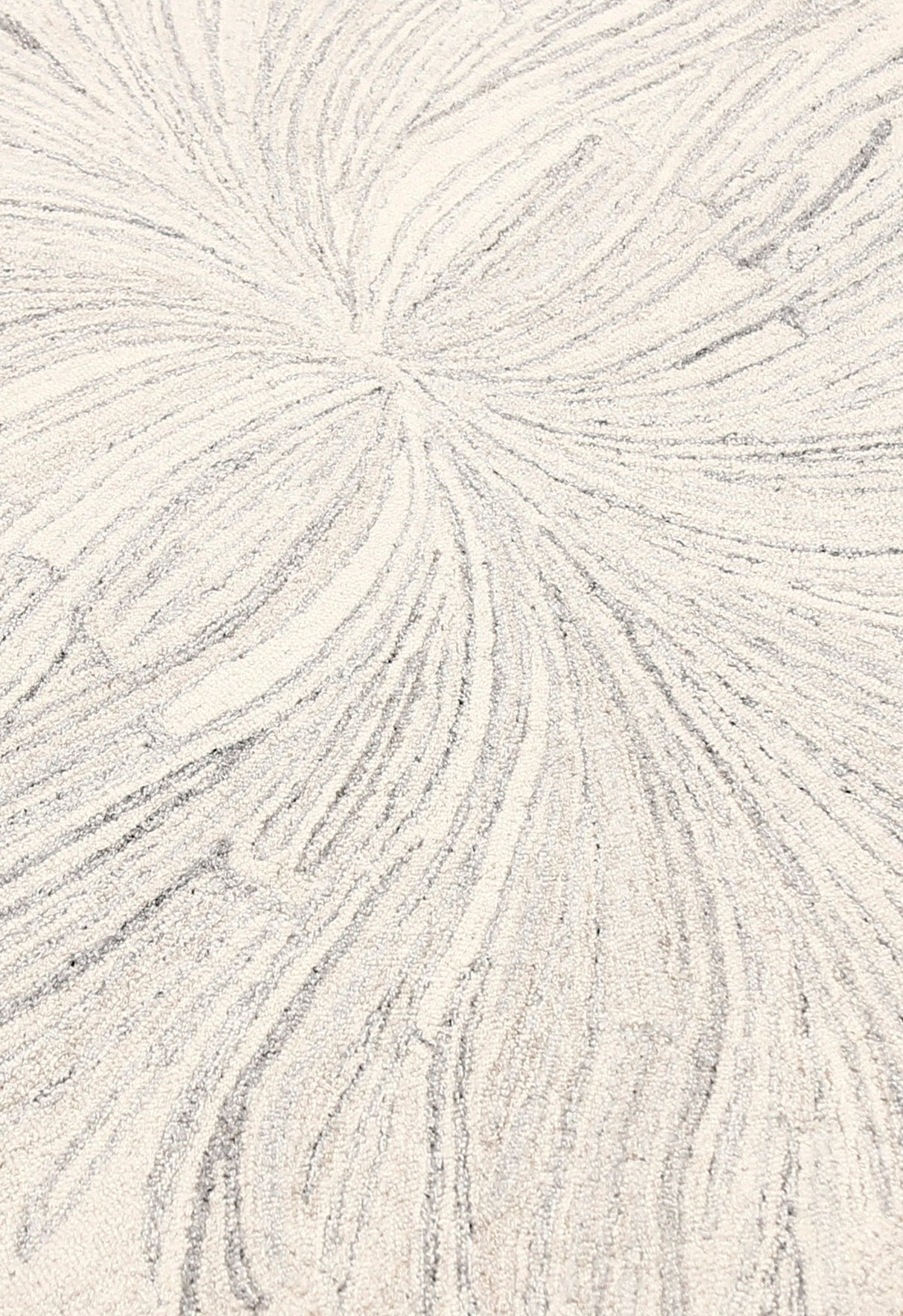 Snow Bloom Beige Hand Tufted 5x7 Wool Area Rug
