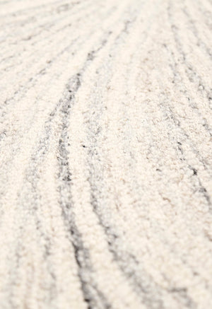 Snow Bloom Beige Hand Tufted 5x7 Wool Area Rug