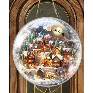 Snowglobe Sleigh Round Sign - Wreath Enhancement