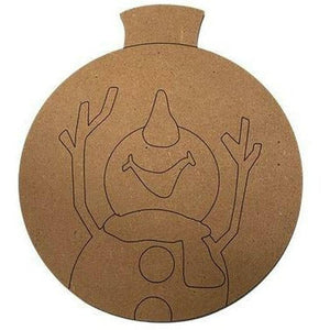 Snowman Ornament Unfinished Wood Cutout