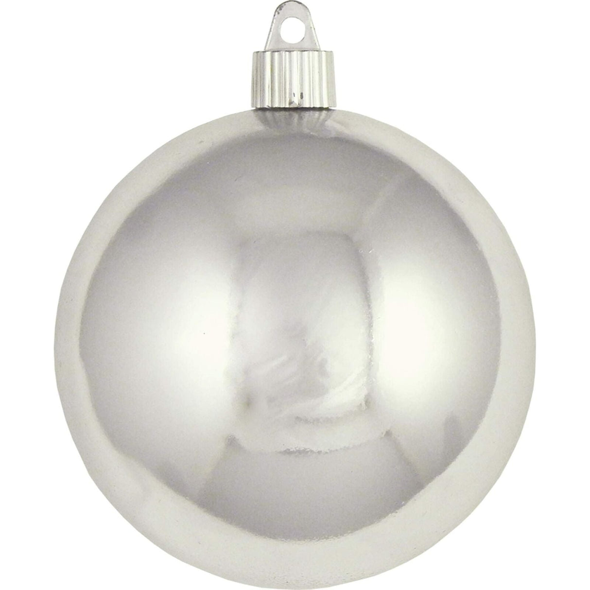 4" (100mm) Commercial Shatterproof Ball Ornament - Looking Glass Silver - 4 Pack