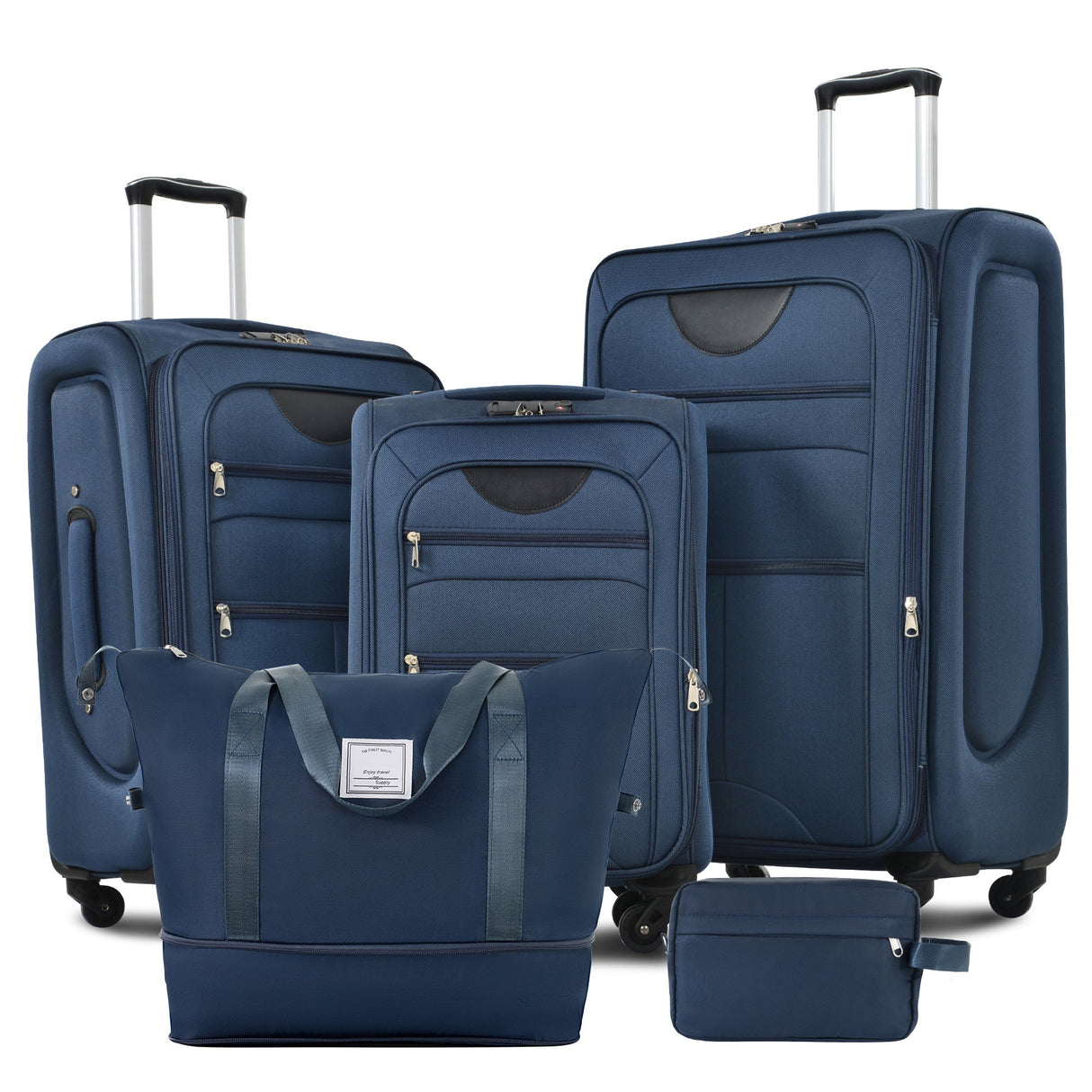 Softside Luggage Expandable 3 Piece Set Suitcase with Duffel Bag Upright Spinner Softshell Lightweight Luggage Travel Set - Tuesday Morning - Luggage Sets