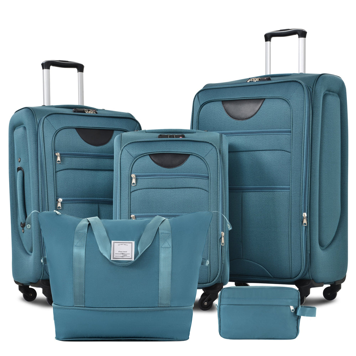 Softside Luggage Expandable 3 Piece Set Suitcase with Duffel Bag Upright Spinner Softshell Lightweight Luggage Travel Set - Tuesday Morning - Luggage Sets
