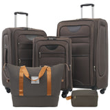 Softside Luggage Expandable 3 Piece Set Suitcase with Duffel Bag Upright Spinner Softshell Lightweight Luggage Travel Set - Tuesday Morning - Luggage Sets