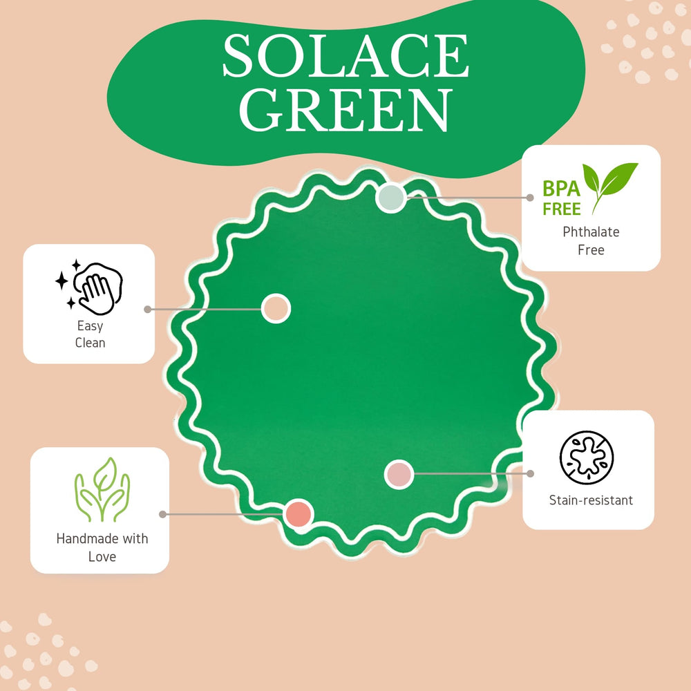 SOLACE GREEN FAUX LEATHER PLACEMAT (Set Of 4)