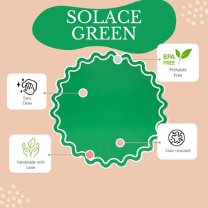 SOLACE GREEN FAUX LEATHER PLACEMAT (Set Of 4)