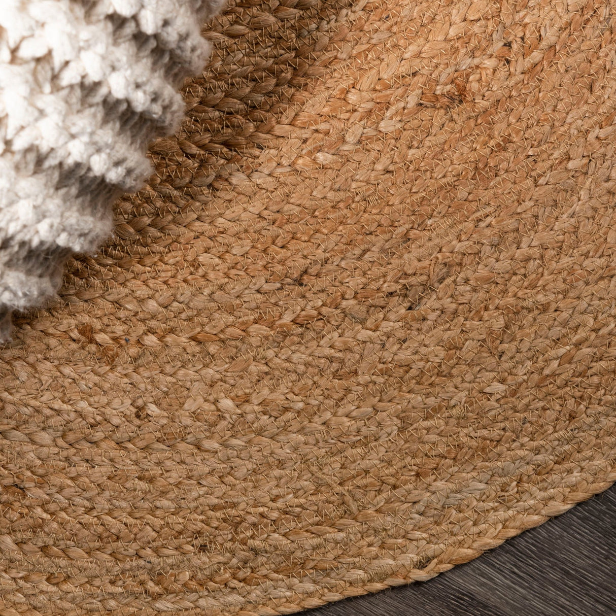 Soleil Natural Jute Braided Circle Round Area Rug - Tuesday Morning - Area Rugs