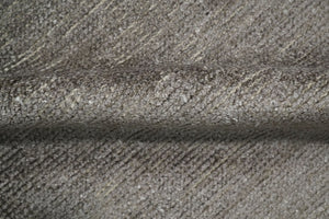 Modern Solid 2x3 Gray Hand Knotted Entryway Silk Area Rug