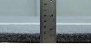 Modern Solid Gray and Beige Hand Tufted Wool Area Rug