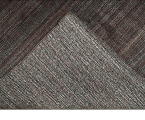 Solid Brown Scandinavian 5x7 Blended Wool Flatwoven Area Rug