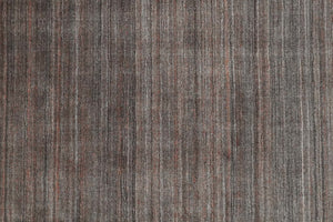 Solid Brown Scandinavian 5x7 Blended Wool Flatwoven Area Rug