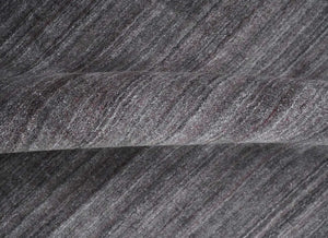 Solid Charcoal Scandinavian 5x7 Blended Wool Flatwoven Area Rug