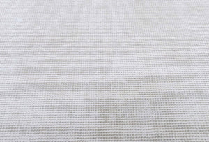 Modern Solid White Hand Made Textured Wool Area Rug