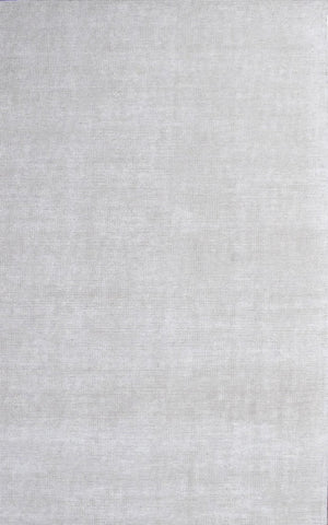 Modern Solid White Hand Made Textured Wool Area Rug