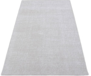 Modern Solid White Hand Made Textured Wool Area Rug