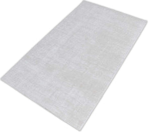 Modern Solid White Hand Made Textured Wool Area Rug