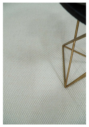 Modern Solid Ivory Hand made Dari Area Wool Rug