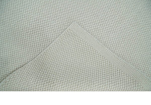 Modern Solid Ivory Hand made Dari Area Wool Rug