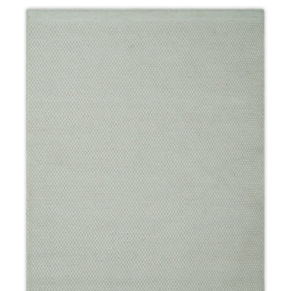 Modern Solid Ivory Hand made Dari Area Wool Rug