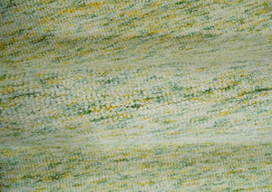 Custom Made Solid Green And Ivory Hand Tufted Natural Wool Area Rug