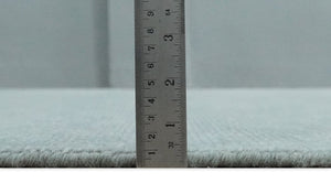 Solid Plain Gray Hand knotted Modern look 8x10 wool Area Rug