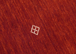 Solid Plain Maroon Geometrical Design Hand loom 4.6x7 wool area Rug