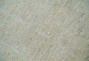 Solid plane Beige Hand Knotted 8.7x9.8 Wool Area Rug