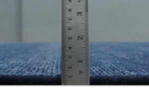 Solid Plane Navy Blue Hand knotted Modern 8x10 wool Area Rug
