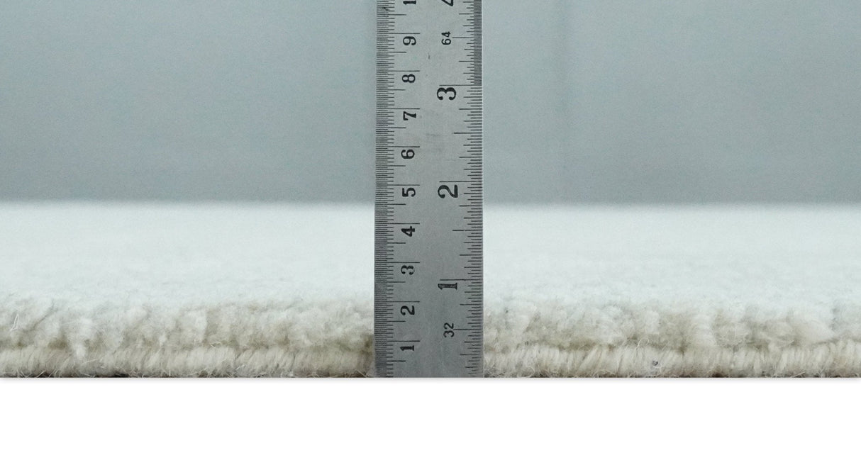 Solid plane Silver Hand Knotted 8x10 Wool Area Rug