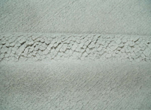 Solid plane Silver Hand Knotted 8x10 Wool Area Rug
