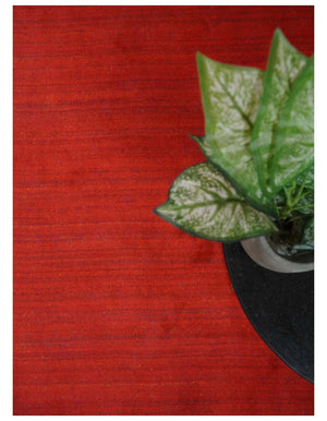 Solid Red Scandinavian 5x7 Blended Wool Flatwoven Area Rug