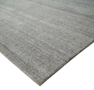 Modern Solid Shaded Gray 5x7 Blended Wool Hand woven Area Rug