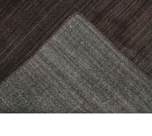 Modern Solid Brown 5x7 Blended Wool Flatwoven Area Rug