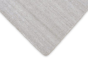Modern Solid Silver Hand Woven Wool and Viscose Rug