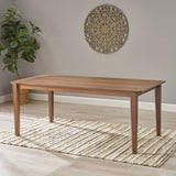 Solid Wood Dining Table with Square Legs - Dining Tables