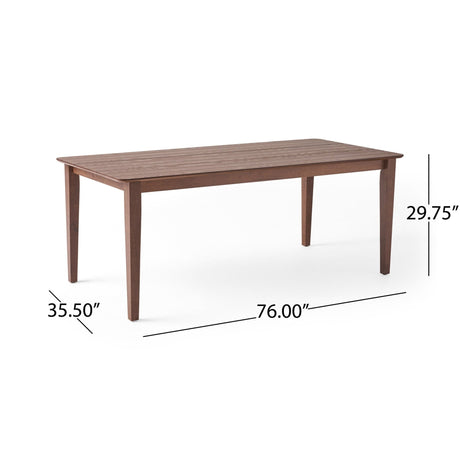 Solid Wood Dining Table with Square Legs - Dining Tables