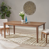Solid Wood Dining Table with Square Legs - Dining Tables