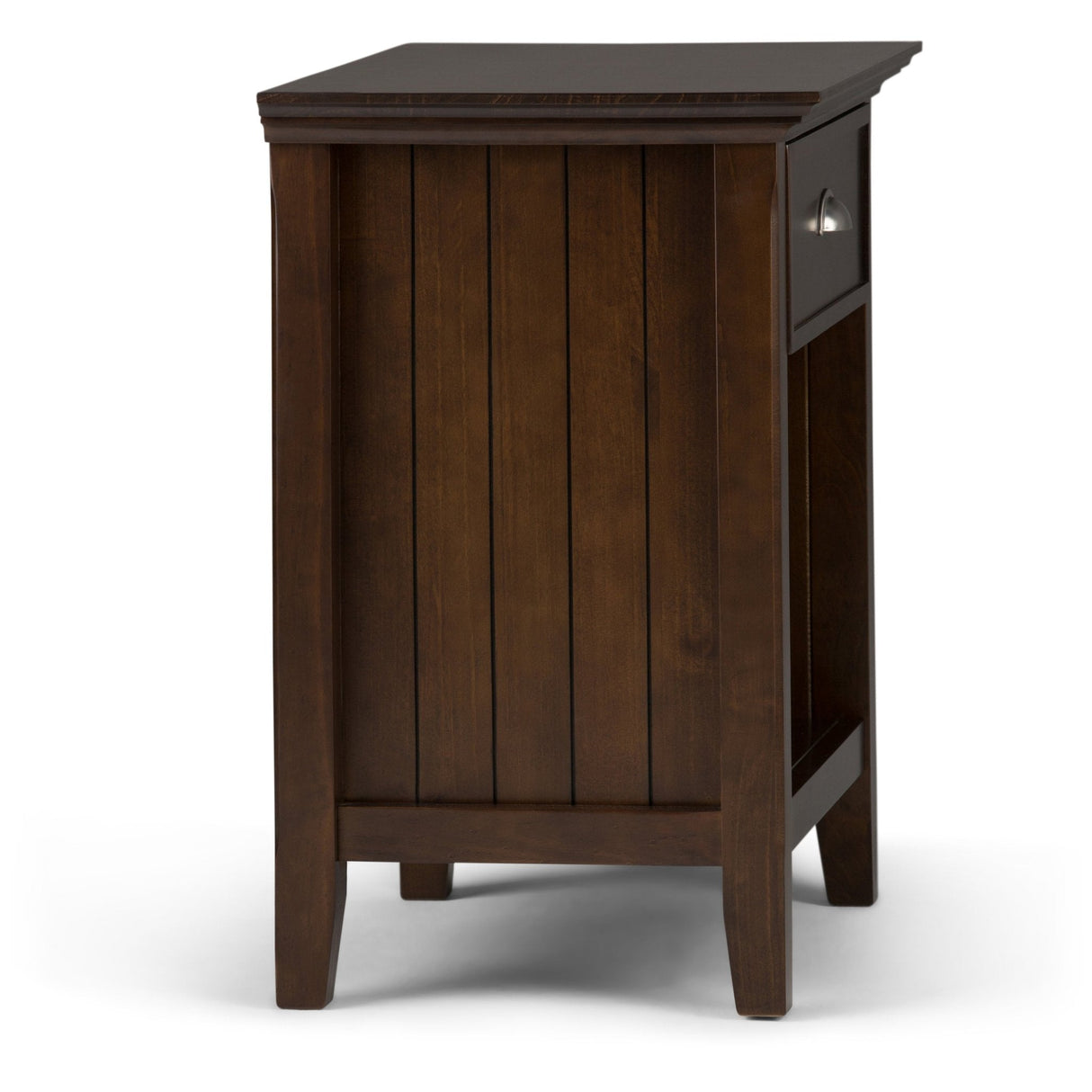 Solid Wood Nightstand with Drawer and Open Bottom Storage - Nightstands