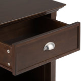 Solid Wood Nightstand with Drawer and Open Bottom Storage - Nightstands