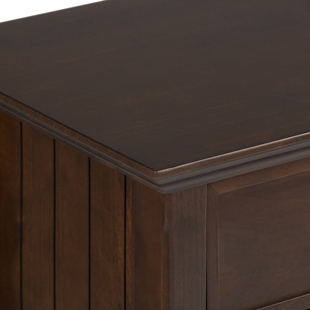 Solid Wood Nightstand with Drawer and Open Bottom Storage - Nightstands
