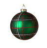 100mm Plaid Ball Ornament -
