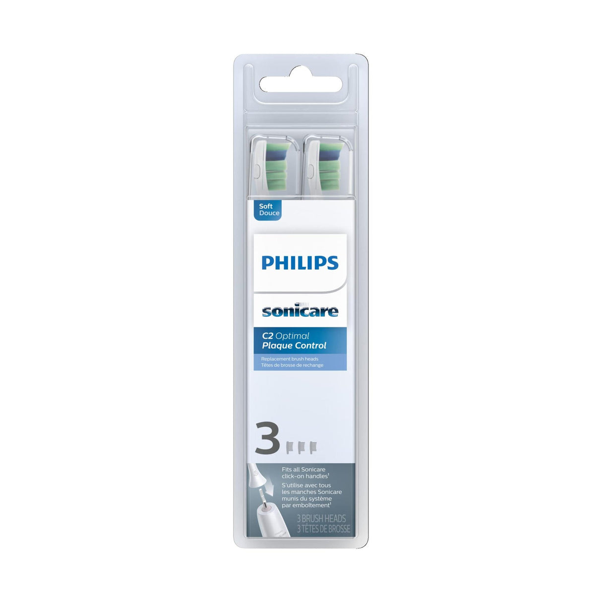 Philips Sonicare C2 Toothbrush Heads HX9023/65 White 3 Pack