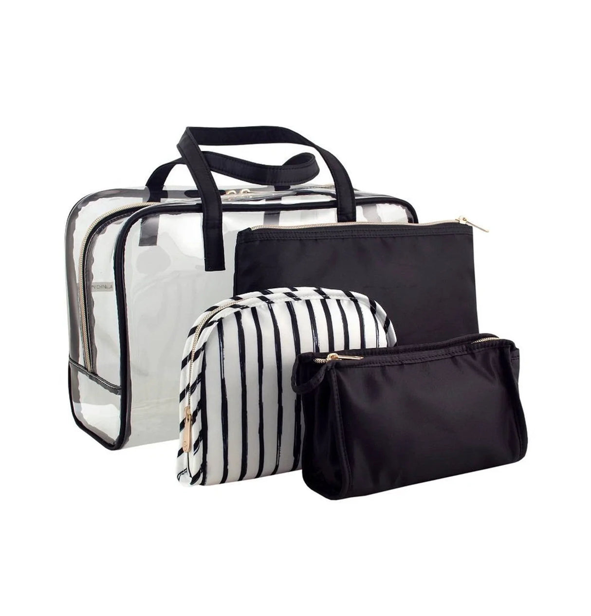 Sonia Kashuk Clear Makeup Organizer Bag Set 4 Pieces Weekender